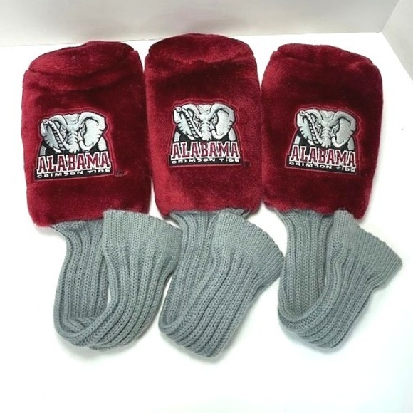 Alabama Crimson Tide Golf Club Head Covers Set of 3  #1 X and #3 Sports golfing - Picture 1 of 6